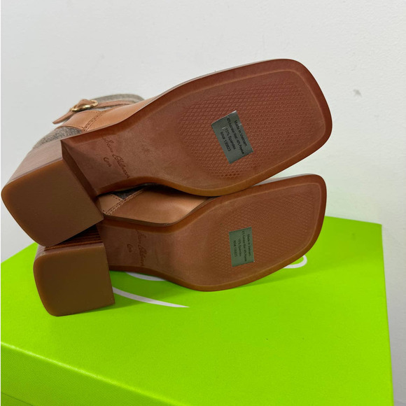 Sam Edelman Marci Sock Bootie In Lt Cuoio Brown Leather Size 6.5 - Picture 7 of 9